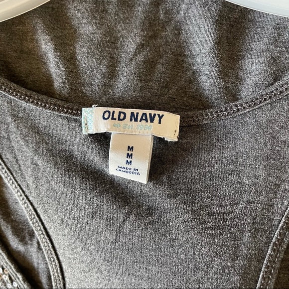 Grey Sequin Tank top Old Navy Racerback - Picture 3 of 6